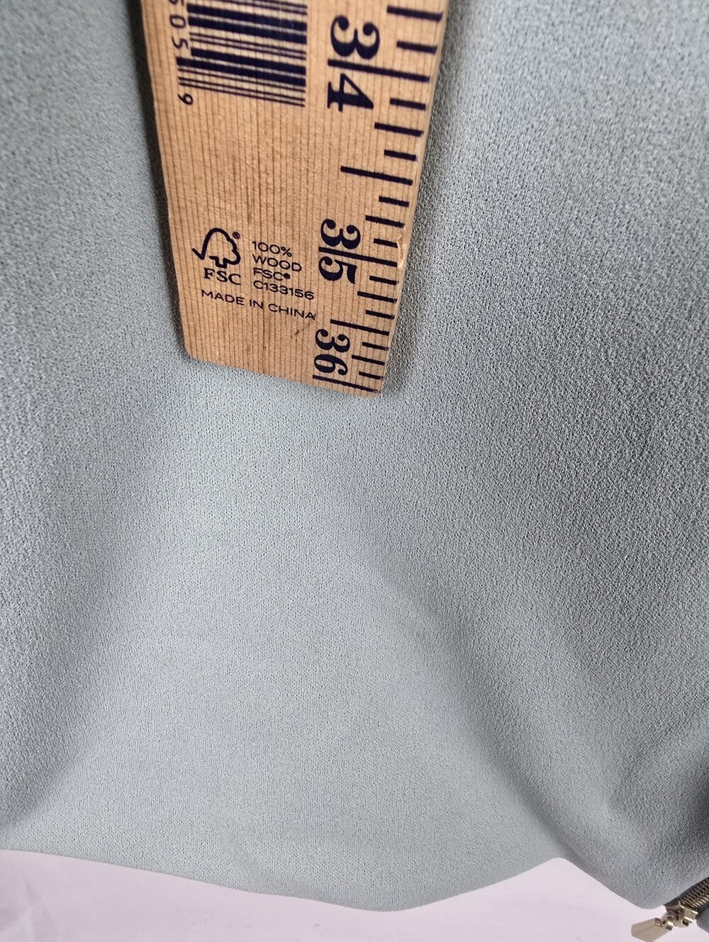 Calvin Klein Sage Green 3/4th Sleeve Twist-Front Sheath Zipper Front Dress Sz 12 - Picture 11 of 11